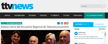 26/06/2015 - Exitoso cierre del Encuentro Regional de Telecomunicaciones